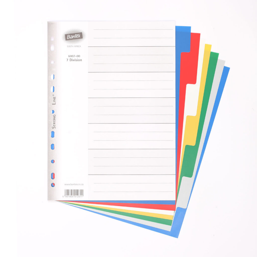 A4 7 DIVISION - PP MULTI COLOUR