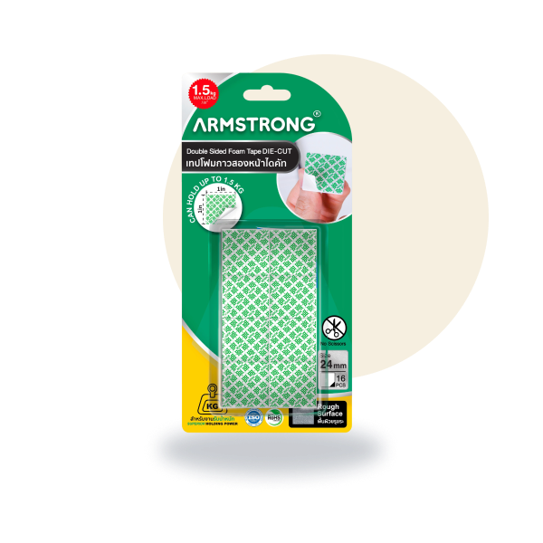 Armstrong Double Sided Foam Tape 24mm (16PCS)