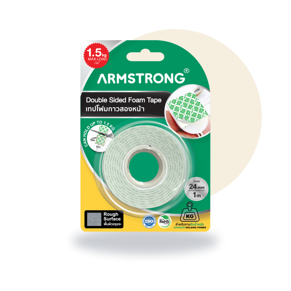 Armstrong Double Sided Foam Tape 24mm x 1mm